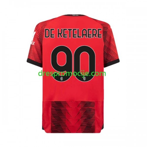 A.C. Milan Charles De Ketelaere 90 Dres Domaći 2023/2024 Kratkih Rukava A.C. Milan Charles De Ketelaere 90 Dres Domaći 2023/2024 Kratkih Rukava